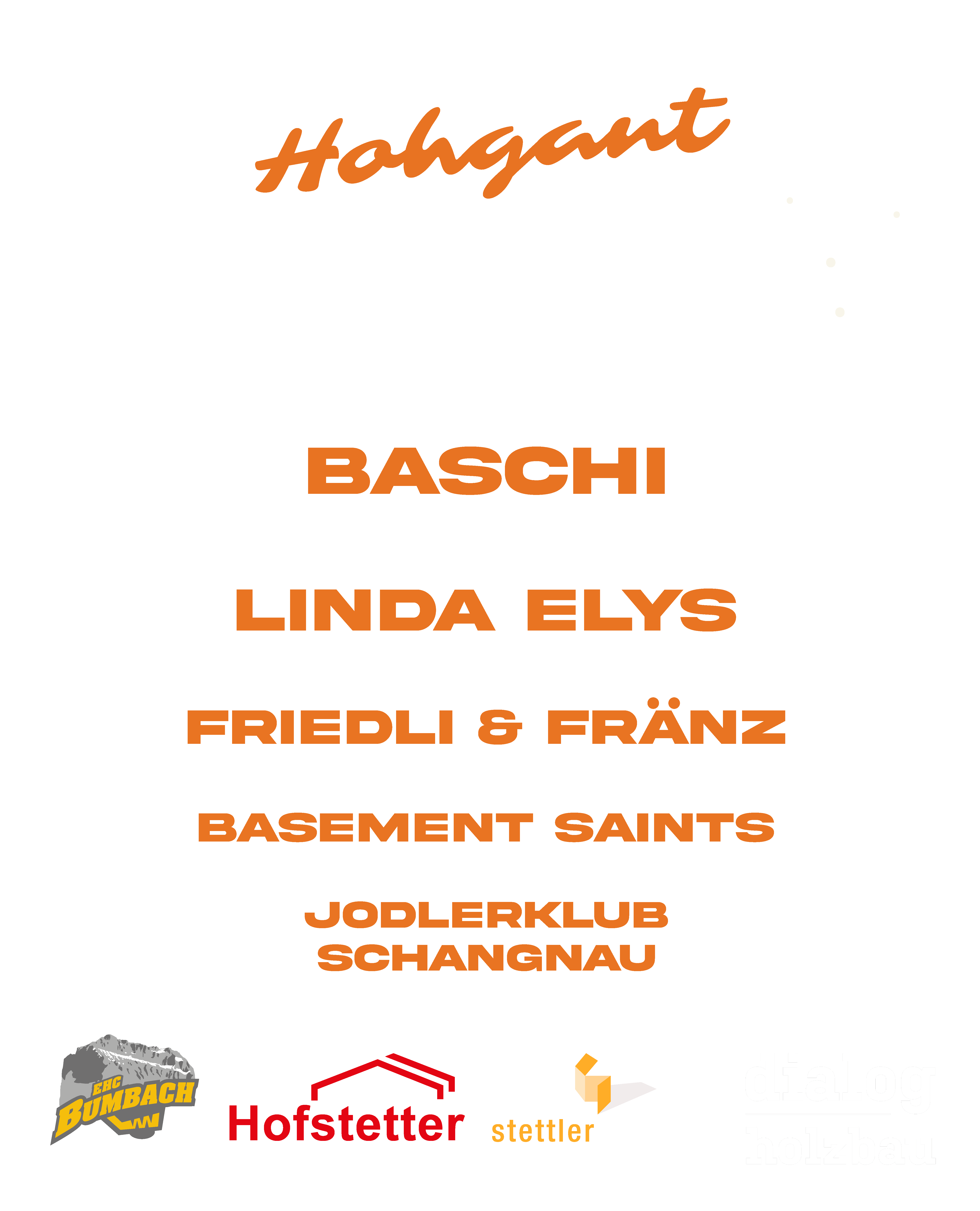 Lineup Hohgantopenair 2025